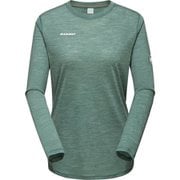 トゥリー ウール FL ロングスリーブ ウィメン Tree Wool FL Longsleeve Women 1016-01700 40237 dark jade melange Lサイズ(日本：XLサイズ) [アウトドア カットソー レディース]