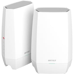 Wi-Fiルーター AirStation（エアーステーション）Wi-Fi6E（11ax）対応 2,401＋2,401＋573Mbps トライバンドルーター EasyMeshペアリング済み2台セット WNR-5400XE6P/2S