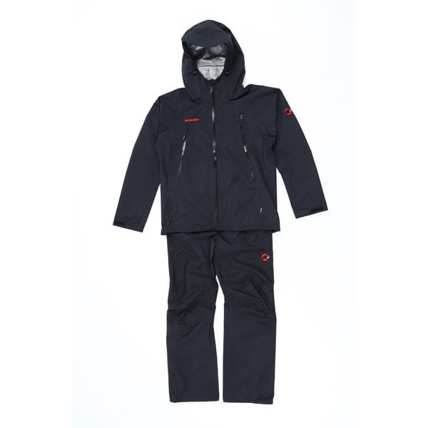 マムート MAMMUTクライメイトレインスーツ アジアンフィット メン CLIMATE RainSuit AF Men 1010-26552 0052  black-black Sサイズ(日本：Mサイズ) [アウトドア レインウェア上下セット メンズ] ウェア・アクセサリ