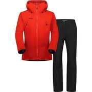 クライメイトレインスーツ アジアンフィット ウィメン CLIMATE RainSuit AF Women 1010-26562 3777 mammut red-black Mサイズ(日本：Lサイズ) [アウトドア レインウェア上下セット レディース]