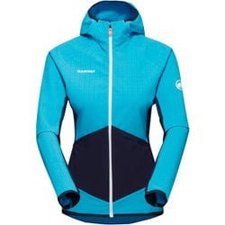 アイガー スピード ミッドレイヤー ハイブリッドフーデッドジャケット ウィメン Eiger Speed ML Hybrid Hooded Jacket Women 1014-05021 50432 sky-night Sサイズ(日本：Mサイズ) [ソフトシェルジャケット レディース]
