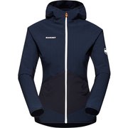 アイガー スピード ミッドレイヤー ハイブリッドフーデッドジャケット ウィメン Eiger Speed ML Hybrid Hooded Jacket Women 1014-05021 5924 night XSサイズ(日本：Sサイズ) [ソフトシェルジャケット レディース]