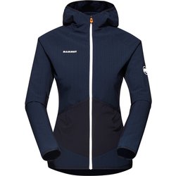 アイガー スピード ミッドレイヤー ハイブリッドフーデッドジャケット ウィメン Eiger Speed ML Hybrid Hooded Jacket Women 1014-05021 5924 night Mサイズ(日本：Lサイズ) [ソフトシェルジャケット レディース]