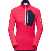 エナジーライト ML ハーフジッププル AF ウィメン Aenergy Light ML Half Zip Pull AF Women 1014-05510 3780 azalea-marine Mサイズ(日本：Lサイズ) [アウトドア カットソー レディース]