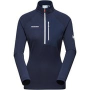 エナジーライト ML ハーフジッププル AF ウィメン Aenergy Light ML Half Zip Pull AF Women 1014-05510 5118 marine XSサイズ(日本：Sサイズ) [アウトドア カットソー レディース]