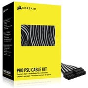 プレミアム個別スリーブ (CORSAIR Type-5) 電源ケーブル PROキット ブラック/ホワイト CP-8920294