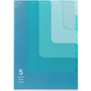 5ポケットクリアホルダー A4 ツーウェイ柄 青A 35575006