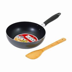 鍋 いため鍋 24cm ヘラ付 IH対応 ふっ素加工 中華家 HC-288 HC-0288