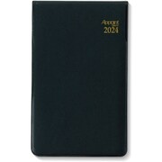 限定 2024年4月始まり 手帳 アポイント 月間 薄型 ブラック E1109