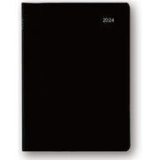 限定 2024年4月始まり 手帳 アポイント 大きな文字 A5 月間 週間 ブラック E8821
