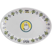 MOOMIN （ムーミン） 皿 餃子皿 楕円 長径23cm 中華シリーズ /食洗機対応/電子レンジ対応/ ムーミン MM5701-324