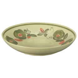 MOOMIN （ムーミン） パスタ皿 カレー皿 プレート 皿 約直径21cm×深さ4cm ペリア（PeriA） /食洗機対応/電子レンジ対応/ グリーン MM7703-355