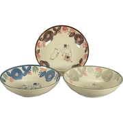 MOOMIN (ムーミン) サラダボウル シリアル ボウル 皿 トリオ 3個 ギフト 食器セット 約直径17cm×深さ4.5cm ペリア(PeriA) /食洗機対応/電子レンジ対応/ MM7700-76