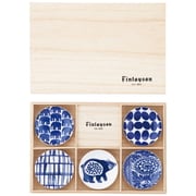 フィンレイソン Finlayson 豆皿 プレート 9cm 5枚 食器セット 木箱入り 染付 藍色 FIN40N-127H