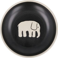 フィンレイソン Finlayson エレファンティ パスタ皿 カレー皿 プレート 皿 約直径21cm×深さ4cm ブラック FIN143-355