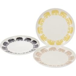 フィンレイソン Finlayson エレファンティ 大皿 パスタ皿 プレート 皿 トリオ 3枚 食器セット 直径21.5cm FIN140-95