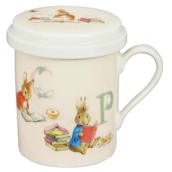 ピーターラビット ティーメイト 茶こしつき マグカップ 約320ml 絵本シリーズ ピンク PR612-12
