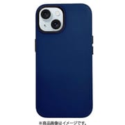 SIMG-IP15/NV [iPhone 15用 MagSafe（マグセーフ）対応 シリコンケース ネイビー]