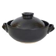 土鍋 6号 一人用 900ml / ガス火・電子レンジ・オーブン対応 / 黒釉 52424