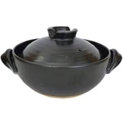 土鍋 8号 2-3人用 2000ml / ガス火・電子レンジ・オーブン対応 / 黒釉 52427