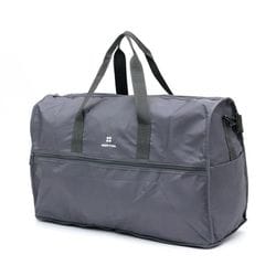 H0004 433 [折り畳みボストンバッグ Lサイズ 38L ロゴグレー]
