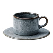 ITSUMO(いつも) ひとときを感じる コーヒーカップ&プレート 皿 セット 約250ml /食洗機対応/ グレー 食洗機対応/美濃焼/日本製 113513