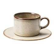 ITSUMO(いつも) ひとときを感じる コーヒーカップ&プレート 皿 セット 約250ml /食洗機対応/ ベージュ 食洗機対応/美濃焼/日本製 113514
