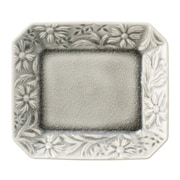 マーガリート 皿 プレート 約16×14cm /食洗機対応/電子レンジ対応/ 灰 グレー/瀬戸焼/日本製 111150