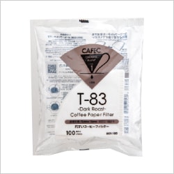 焙煎度別ペーパー T-83深煎り 1杯用 100枚入り DC1-100
