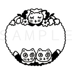 北岸由美日付印 ふたごのねこ ktgs-date-M01