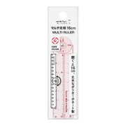 マルチ定規[16cm] ピンクA 折りたたみ定規 42298006