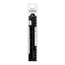 マルチ定規[30cm] 黒A 折りたたみ定規 42300006