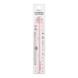 マルチ定規[30cm] ピンクA 折りたたみ定規 42302006