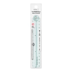 マルチ定規[30cm] 青A 折りたたみ定規 42303006