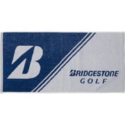 TW241 [BRIDGESTONE GOLF フェイスタオル 縦34×横70cm ホワイト/ブルー]