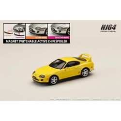 HJ642042Y 1/64 トヨタ スープラ RZ JZA80 アクティブスポイラーパーツ付き スーパーブライトイエロー [ダイキャストミニカー]
