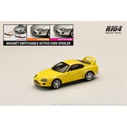 HJ642042Y 1/64 トヨタ スープラ RZ JZA80 アクティブスポイラーパーツ付き スーパーブライトイエロー [ダイキャストミニカー]