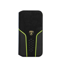 LB-TPUFCIP15P-HU/D19-GN [Lamborgihini Geniune leather back cover GN iPhone 15 Pro用ケース]