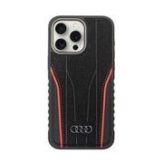 AU-TPUPCMIP15PM-R8/D3-RD [Audi（アウディ） iPhone 15 Pro Max用 アルカンターラ＆本革 背面ケース]