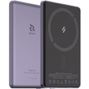 マグネットモバイルバッテリー 5000mA パープル APBADGVC5PP