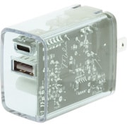 USB急速充電器 melia USB PD（パワーデリバリー）対応 20W USB-C×1/USB-A×1 クリア IMAC1CU20CL