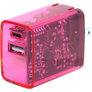 USB急速充電器 melia USB PD（パワーデリバリー）対応 20W USB-C×1/USB-A×1 ピンク IMAC1CU20CLPK