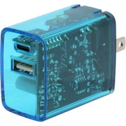 USB急速充電器 melia USB PD（パワーデリバリー）対応 20W USB-C×1/USB-A×1 ブルー IMAC1CU20CLBL