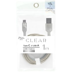 クリア Type-C/Type-A ケーブル USB2.0/3.0A 1.0m クリア IMUSAC100CL