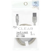 クリア Type-C/Type-A ケーブル USB2.0/3.0A 1.0m クリア IMUSAC100CL