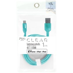 クリア Lightning/Type-A ケーブル USB2.0/2.4A 1.0m ブルー IMUSAL100CLBL