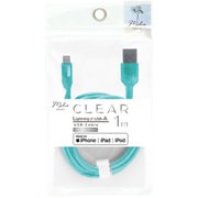 クリア Lightning/Type-A ケーブル USB2.0/2.4A 1.0m ブルー IMUSAL100CLBL
