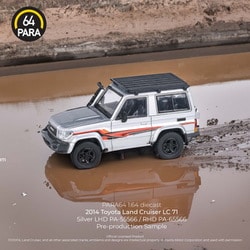 PA-55566 1/64 トヨタ ランドクルーザー 71 2014 シルバー LHD ルーフラック付 [ダイキャストミニカー]