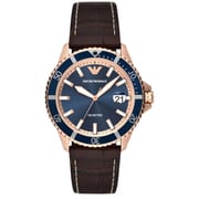 腕時計 42mm DIVER レザー ネイビー 並行輸入品 2年保証 AR11556