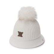 AGDWWCP43OWS [（W） WOVEN KNIT MIX BUCKET HAT ウィメンズ ウーブンニット ミックスバケットハット オフホワイト]